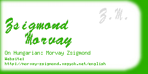 zsigmond morvay business card